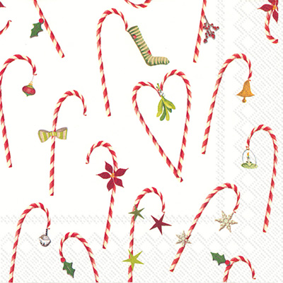 Candy Cane Cocktail Napkins