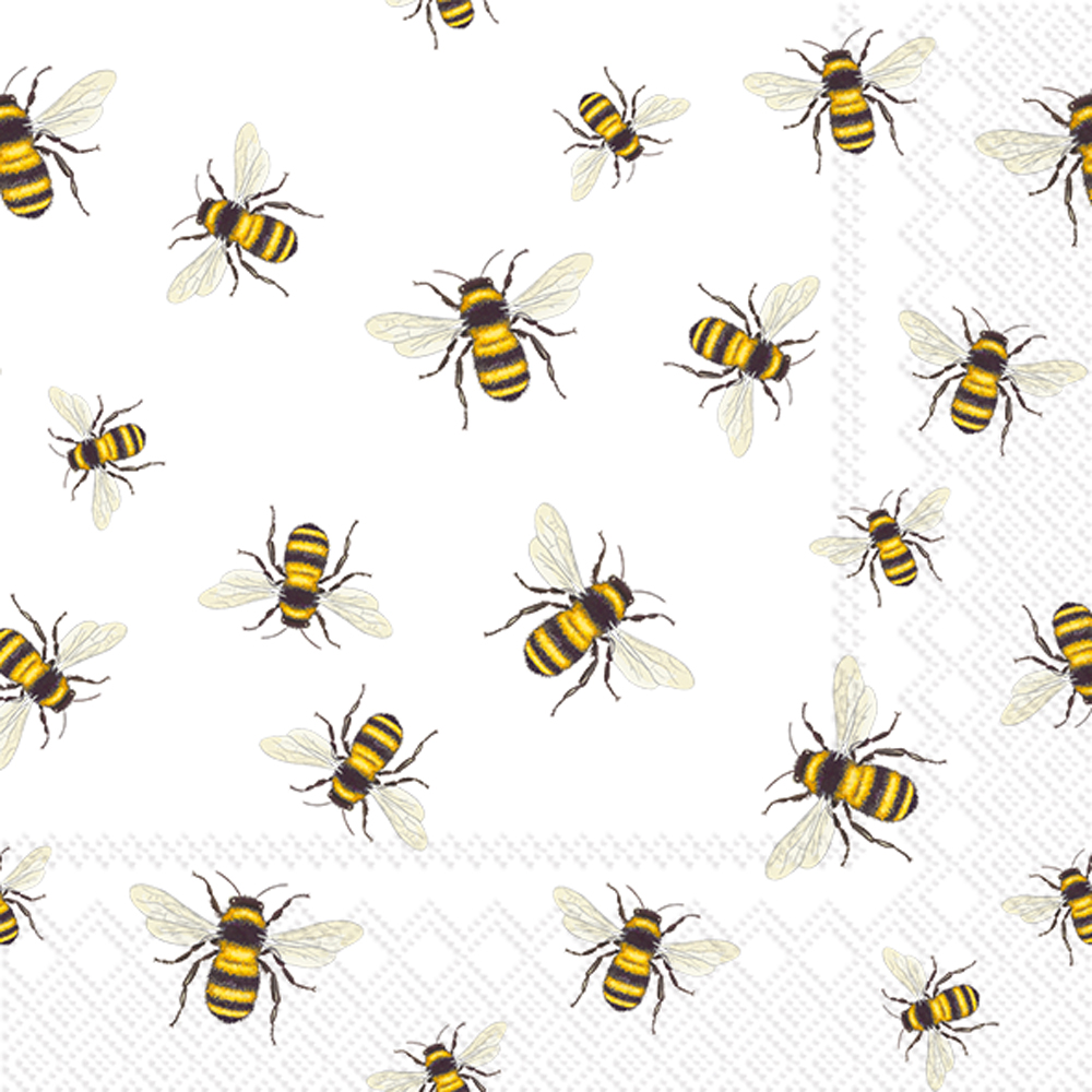 Bee Yellow Cloth Napkins - Set of 4 yellow napkins