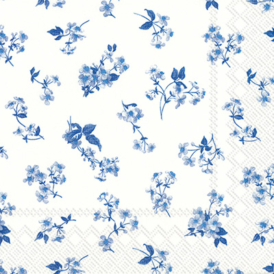 Bellina White Blue Cocktail Napkins