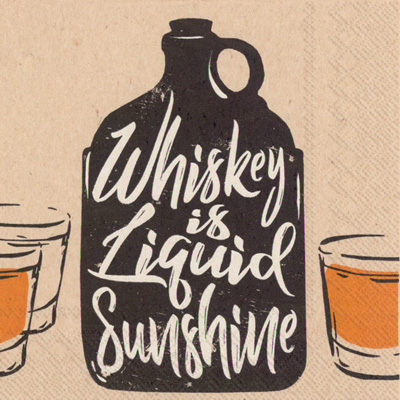 Whiskey is Liquid Sunshine Cocktail Napkins