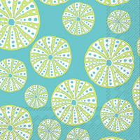 Turquoise Urchin Cocktail Napkins