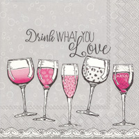 Drink What You Love Cocktail Napkins