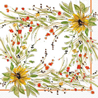 Rosanne Beck Sunflower Medley Cocktail Napkin