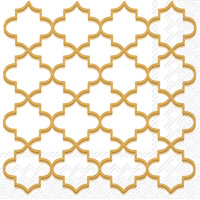 Moroccan Trellis Gold Cocktail Napkins