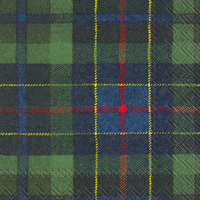 Tartan Green Cocktail Napkin