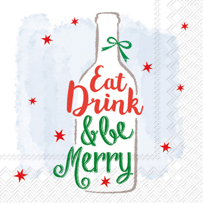 Be Merry Wine Cocktail Napkins