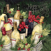 Christmas Wine Bucket Cocktail Napkins