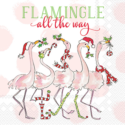 Rosanne Beck Flamingle All the Way Cocktail Napkins