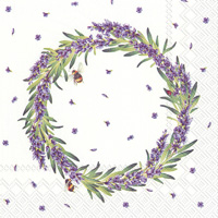 Lavender Wreath Cocktail Napkins