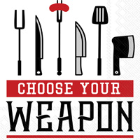 Eat Drink Host Choose Your Weapon Cocktail Napkins