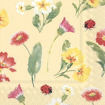 Annelies Cocktail Napkin yellow