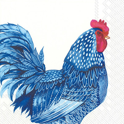 Blue Plumage Cocktail Napkin