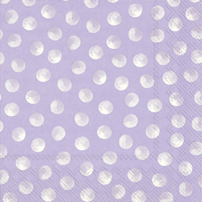 Piggy Dots Cocktail Napkin lavender