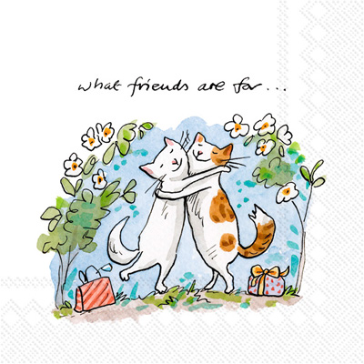 Cats Friends Cocktail Napkin