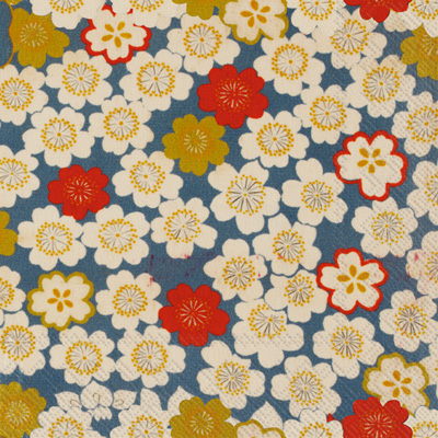 Sakura (V&A Cocktail Napkin) blue