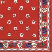 Edelweiss Red Cocktail Napkins
