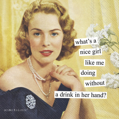 Nice Girl Cocktail Napkin