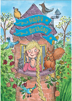 Cardooo Birthday Fairy Story Card Rapunzel