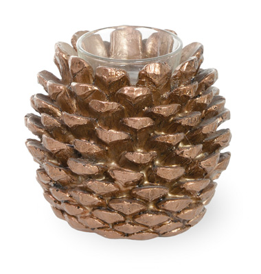 Pinecone Poetry Tealight Holder Bronze