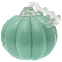 Small Turquoise Glass Pumpkin