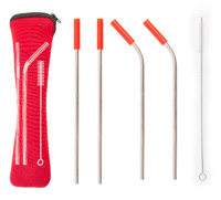 On-the-Go Red Straw Kit