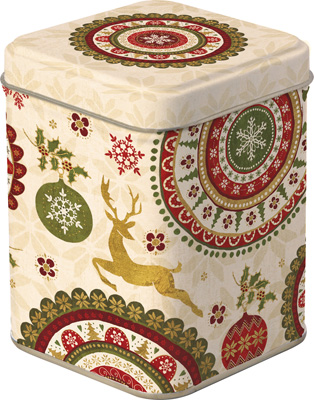 Christmas Ornaments Tea Tin