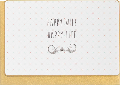 Enfant Terrible Happy Wife Happy Life Card