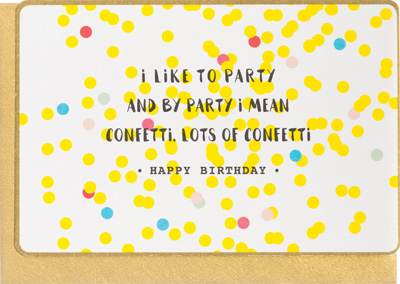 Enfant Terrible I Like to Party Card