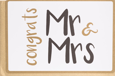 Enfant Terrible Congrats Mr & Mrs Card