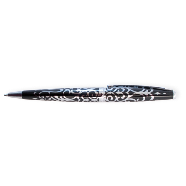 Black & Silver Swirl Pen