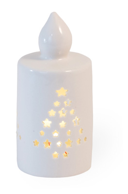 Alabaster Tree LED Candle
