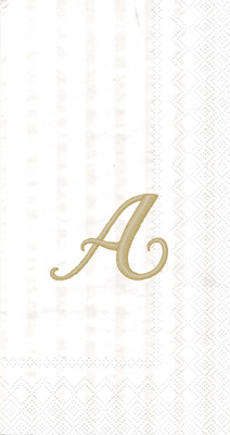 Monogram A Guest Towels