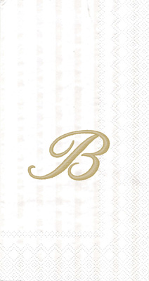 Monogram B Guest Towels