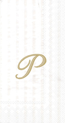 Monogram P Guest Towels