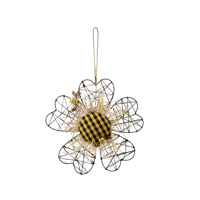 Small Wire Bee Flower Wall Decoration