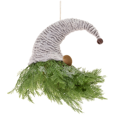 Aldan Moon Winter Gnome Tree Wreath Grey