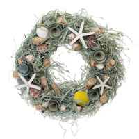 Seafoam Seagrass & Shells Wreath