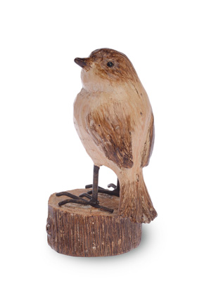 Wood Grain Bird (Head Turned)