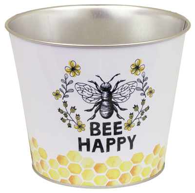 Round Pail Bee Happy