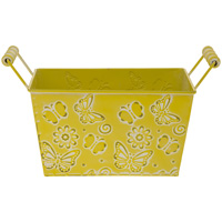 Yellow Rectangle Butterfly Tin
