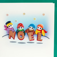 Quilling Card Caroling Noel