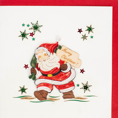 Quilling Card Santa Claus