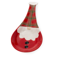 Wallace Plaid Santa Gnome Spoon Rest