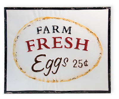 Farmhouse Style Farm Fresh Eggs Vintage Sign