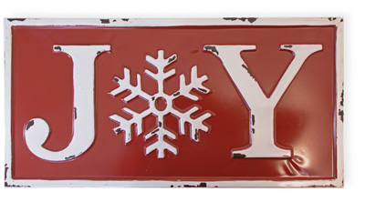 Joy Metal Sign