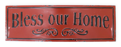 Bless our Home Metal Sign