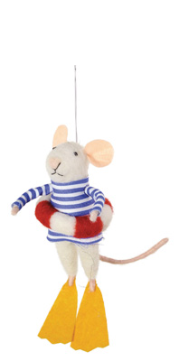 Lifeguard Rocky Yachty Mouse Ornament