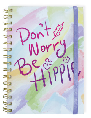 Don't Worry Wire Notebook with Band Large