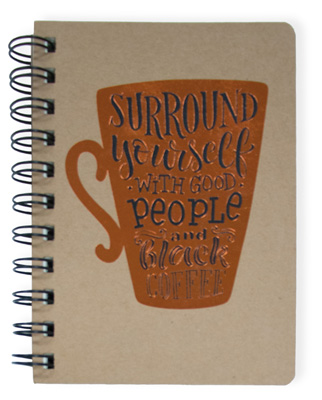 Black Coffee Wire Notebook Small