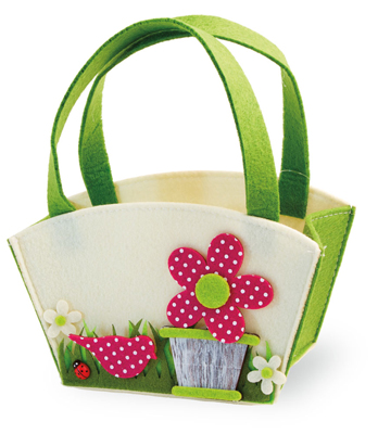 Floral Purse Felt Basket